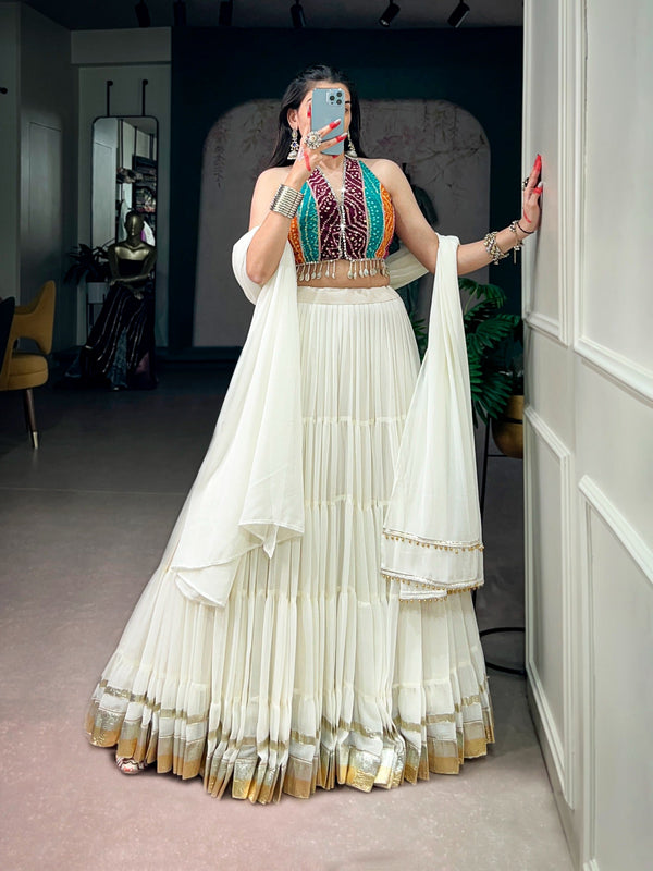 White Flair Lehenga Choli with Blouse ClothsVilla