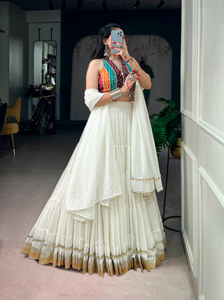 White Flair Lehenga Choli with Blouse ClothsVilla