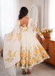 Load image into Gallery viewer, White Floral Organza Silk Anarkali Gown ClothsVilla
