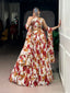 White Floral Printed Lehenga Choli Set ClothsVilla