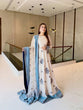 Load image into Gallery viewer, White Georgette Embroidered Gown ClothsVilla