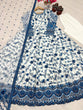 Load image into Gallery viewer, White Georgette &amp; Organza Silk Gown ClothsVilla