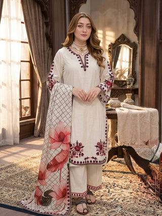 White Graceful Ethnic Satin plazzo Set ClothsVilla