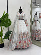 Load image into Gallery viewer, White Graceful Faux Georgette Lehenga Choli Set with Sequin &amp; Thread Embroidery ClothsVilla