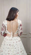 Load image into Gallery viewer, White Graceful Faux Georgette Lehenga Choli Set with Sequin &amp; Thread Embroidery ClothsVilla