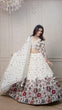 Load image into Gallery viewer, White Graceful Faux Georgette Lehenga Choli Set with Sequin &amp; Thread Embroidery ClothsVilla