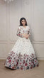 Load image into Gallery viewer, White Graceful Faux Georgette Lehenga Choli Set with Sequin &amp; Thread Embroidery ClothsVilla