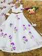 Load image into Gallery viewer, White Hand-Painted Organza Silk Lehenga Set ClothsVilla