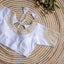 White Luxurious Lucknowi Silk Blouse with Golden Embroidery and Sequins ClothsVilla