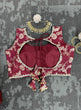 Load image into Gallery viewer, White &amp; Maroon Glamorous Jequrd Semi-Stitched Lehenga Set with Sequins &amp; Coding Work ClothsVilla