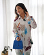 Load image into Gallery viewer, White Multi-Coloured Floral Co-Ord Set