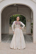 Load image into Gallery viewer, White Navratri Special Roman Fabric Lehenga Choli with Kutchi Gamthi &amp; Mirror Work ClothsVilla