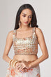 Load image into Gallery viewer, White Organza Saree with Sequin Embroidery and Digital Print ClothsVilla
