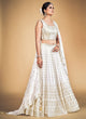 Load image into Gallery viewer, White Pakistani Georgette Lehenga Choli For Indian Festivals &amp; Weddings - Sequence Embroidery Work, Clothsvilla