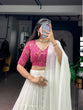 Load image into Gallery viewer, White Party Wear Lehenga Set ClothsVilla