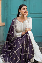 Load image into Gallery viewer, White Premium Designer Fancy Anarkali Gown Set Clothsvilla