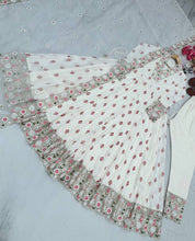 Load image into Gallery viewer, White Premium Designer Readymade Fancy Anarkali Gown with Dupatta ClothsVilla