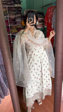 Load image into Gallery viewer, White Premium Designer Readymade Fancy Anarkali Gown with Dupatta ClothsVilla