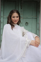 Load image into Gallery viewer, White Premium Designer Readymade Sharara Suit with Dupatta - Elegant &amp; Stylish Clothsvilla