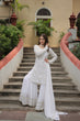 Load image into Gallery viewer, White Premium Designer Readymade Sharara Suit with Dupatta - Elegant &amp; Stylish Clothsvilla