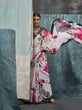 Load image into Gallery viewer, White Printed Chanderi Crepe Saree with Unstitched Blouse ClothsVilla