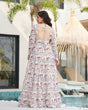 Load image into Gallery viewer, White Printed Cotton Flared Gown ClothsVilla