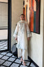 White Pure Satin Rayon Farchi Suit Set ClothsVilla