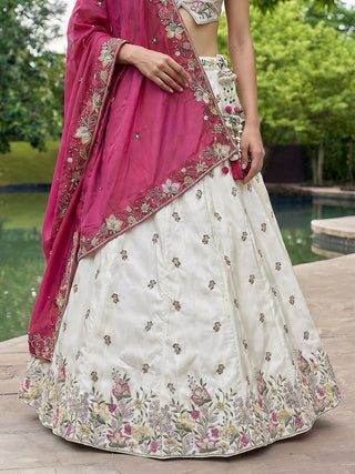 Chiffon Beads with Embroidered Lehenga Choli with Dupatta Clothsvilla