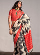 Load image into Gallery viewer, White Regal Banarasi Blended Silk Saree – Timeless Elegance for Grand Occasions ClothsVilla