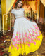 White Ri8 Fashion - Exclusive Floral Printed Haldi Special Lehenga Set Elegance Meets Modern Charm Clothsvilla