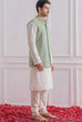 Load image into Gallery viewer, White Roman Silk Kurta,Pant With Sequins Koti ClothsVilla