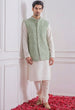 Load image into Gallery viewer, White Roman Silk Kurta,Pant With Sequins Koti ClothsVilla