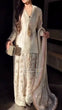 Load image into Gallery viewer, White Satin Embroidered Farshi Suit ClothsVilla