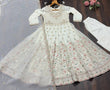 Load image into Gallery viewer, White Sequins &amp; Embroidered gown set ClothsVilla