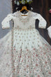 Load image into Gallery viewer, White Sequins &amp; Embroidered gown set ClothsVilla