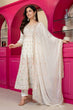Load image into Gallery viewer, White Sequins &amp; Embroidered gown set ClothsVilla
