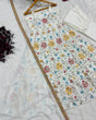 Load image into Gallery viewer, White Silk Embroidered Gown Set ClothsVilla