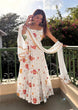 Load image into Gallery viewer, White Silk Embroidered Gown Set ClothsVilla