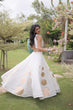 Load image into Gallery viewer, White Silk Gota Pattern Lehenga Set ClothsVilla