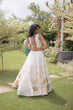 Load image into Gallery viewer, White Silk Gota Pattern Lehenga Set ClothsVilla