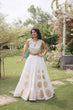 Load image into Gallery viewer, White Silk Gota Pattern Lehenga Set ClothsVilla