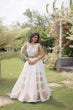 Load image into Gallery viewer, White Silk Gota Pattern Lehenga Set ClothsVilla