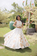 Load image into Gallery viewer, White Silk Gota Pattern Lehenga Set ClothsVilla