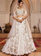 Load image into Gallery viewer, White Tissue Fabric Sequins embroidery Semi-Stitched Lehenga choli &amp; Dupatta ClothsVilla