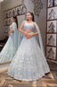 Milky Traditional Obsession – Exquisite Net Sequin Lehenga Set ClothsVilla