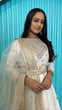 Load image into Gallery viewer, White Unmissable Wedding Season Georgette Gown Set Clothsvilla