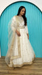 Load image into Gallery viewer, White Unmissable Wedding Season Georgette Gown Set Clothsvilla