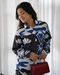 Load image into Gallery viewer, White With Black-Blue Floral Co-Ord Set