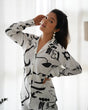 Load image into Gallery viewer, White With Black Floral Co-Ord Set