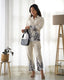 White With Black Floral Co-Ord Set